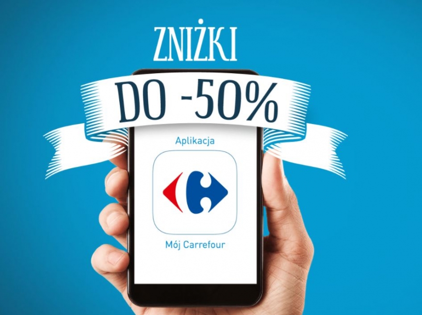 ŚCIĄGNIJ APLIKACJĘ ,,MÓJ CARREFOUR'' - ZNIŻKI DO -50%