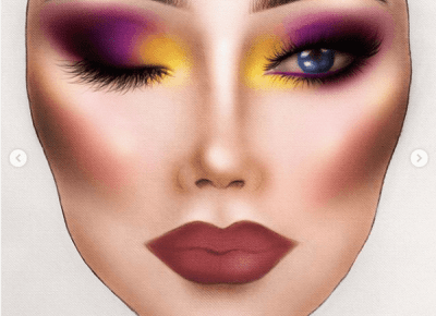 Bling Bling MakeUp: Makijaż z Face Chart'a