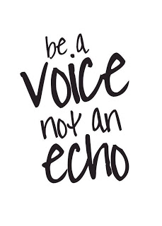 be a voice, not and echo