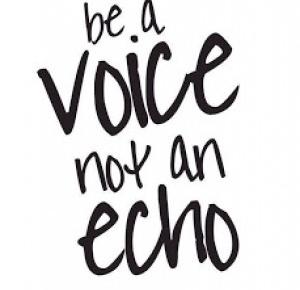 be a voice, not and echo