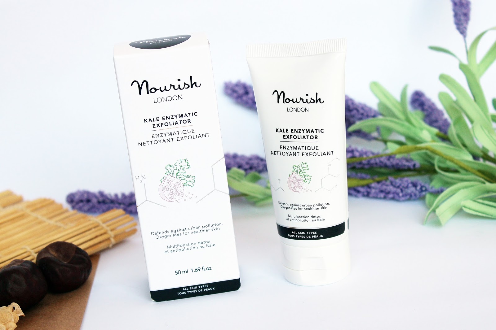 Nourish, Kale Enzymatic Exfoliating Cleanser, czyli oczyszczający peeling enzymatyczny z ekstraktem z jarmużu - Sakurakotoo