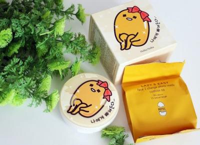 Holika Holika, Lazy & Easy Face 2 Change Photo Ready Cushion BB (Gudetama Edition) #23 Natural Beige ~ Sakurakotoo