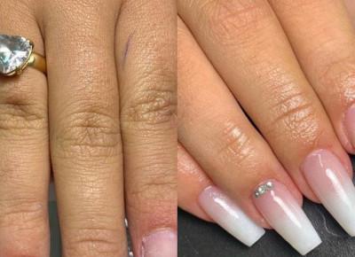 Paznokcie przed wizytą u manikiurzystki.