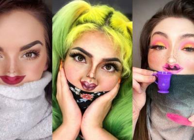 #Tinyfacemakeupchallenge. Dziewczyny malują sobie na twarzach miniaturowe buzie.