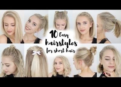 10 Easy Hairstyles for SHORT Hair