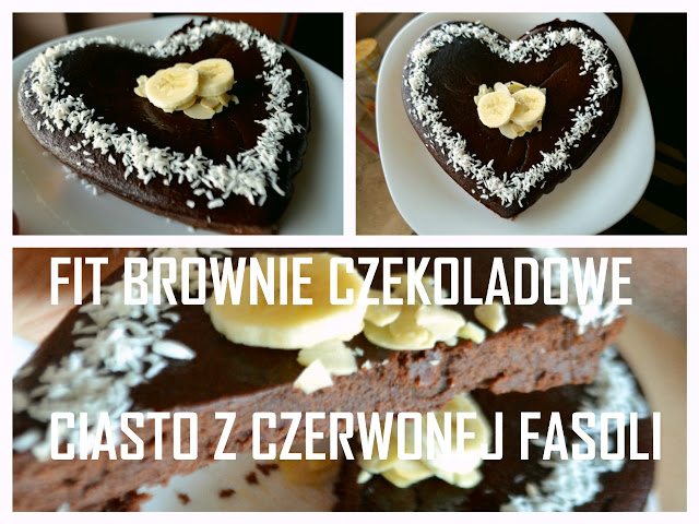 Brownie czekoladowe wersja FIT z czerwonej fasoli 