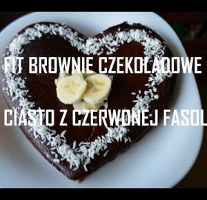 BROWNIE CZEKOLADOWE z CZERWONEJ FASOLI FIT przepis na zdrowe ciasto