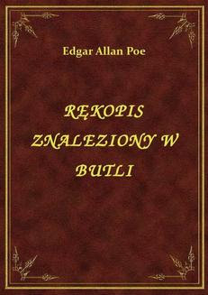 Rękopis znaleziony w butli - Edgar Allan Poe | Czytam, polecam...