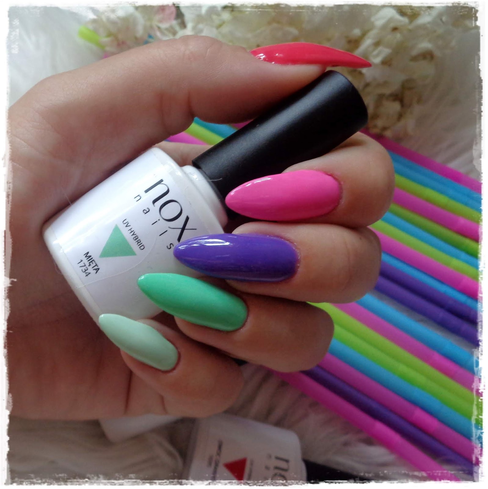 NoxNails, Rainbown Nails  | Kolorowy Świat Terii