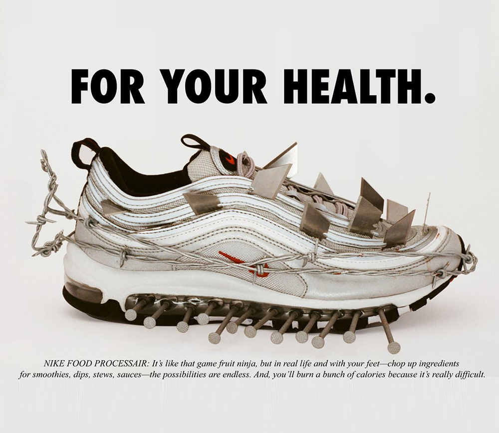 Parodie plakatów reklamowych Nike Air Max