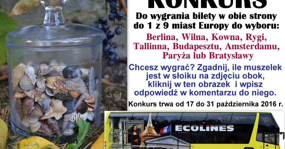 Podróże Dwóch Włóczykijów  ~  Two Gadabouts' Journeys: Konkurs turystyczny z ECOLINES - do wygrania bilety w obie strony do jednego z 9 miast Europy! :) 