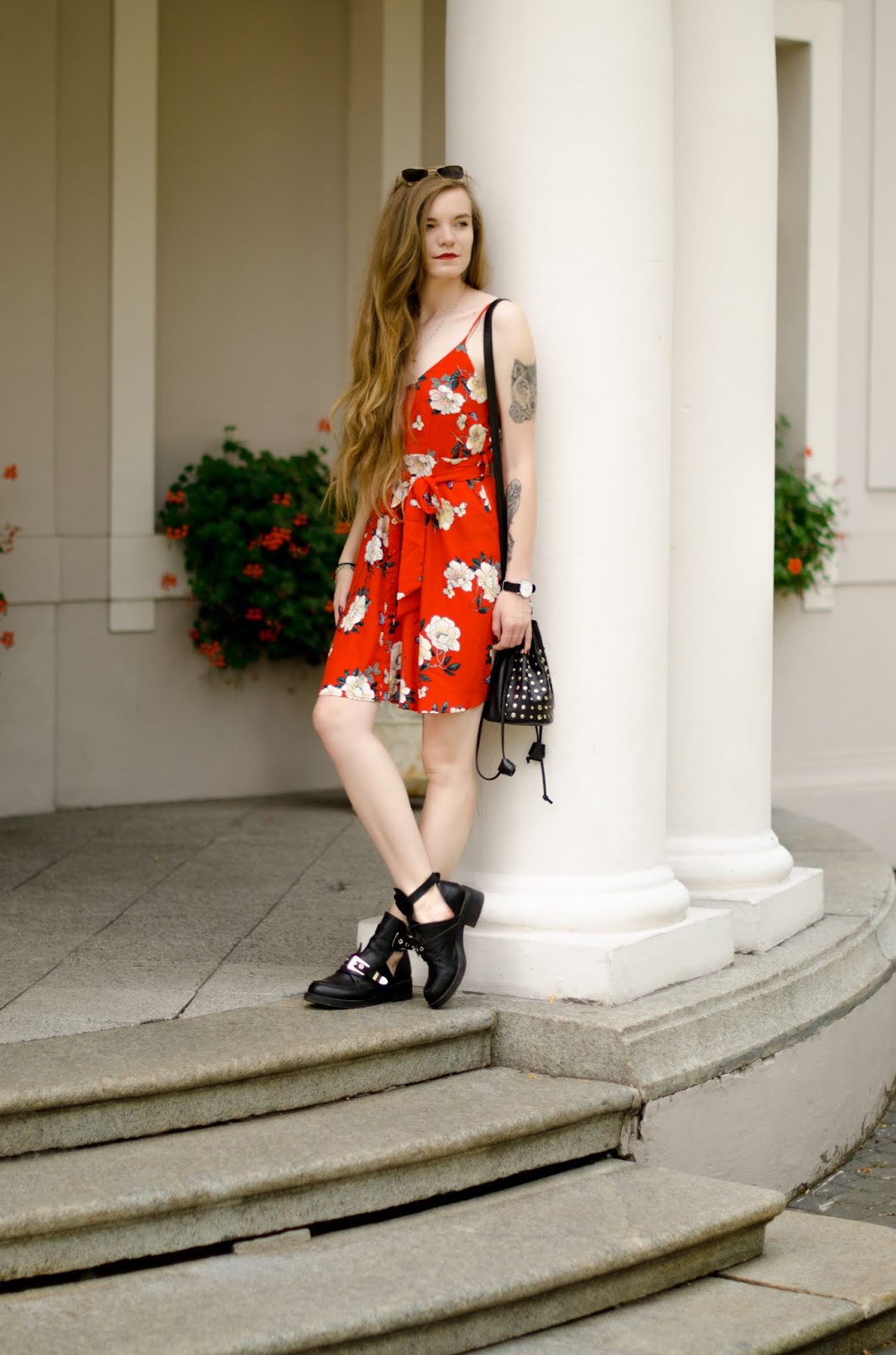 UNCARO: FLORAL SLIP DRESS