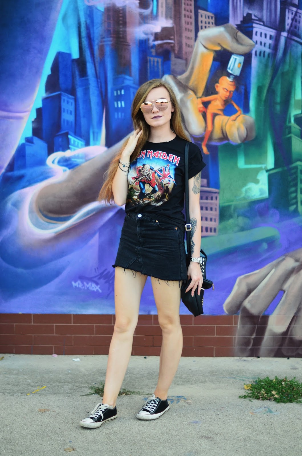 UNCARO: Iron Maiden & Top Shop Moto skirt