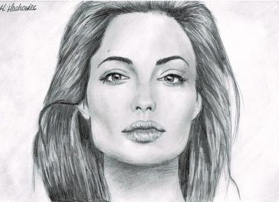 DRAWING OF ANGELINA JOLIE