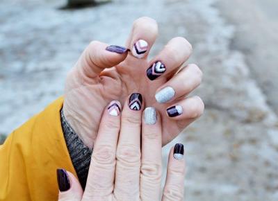 GEOMETRIC GLITTER NAILS