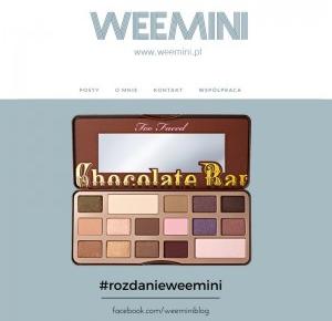 ROZDANIE // TOO FACED CHOCOLATE BAR - wee mini / blog kosmetyczny / blog o urodzie