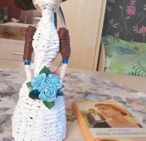 Uszyj to - rękodzieło DIY handmade: Panienka dama z wikliny papierowej