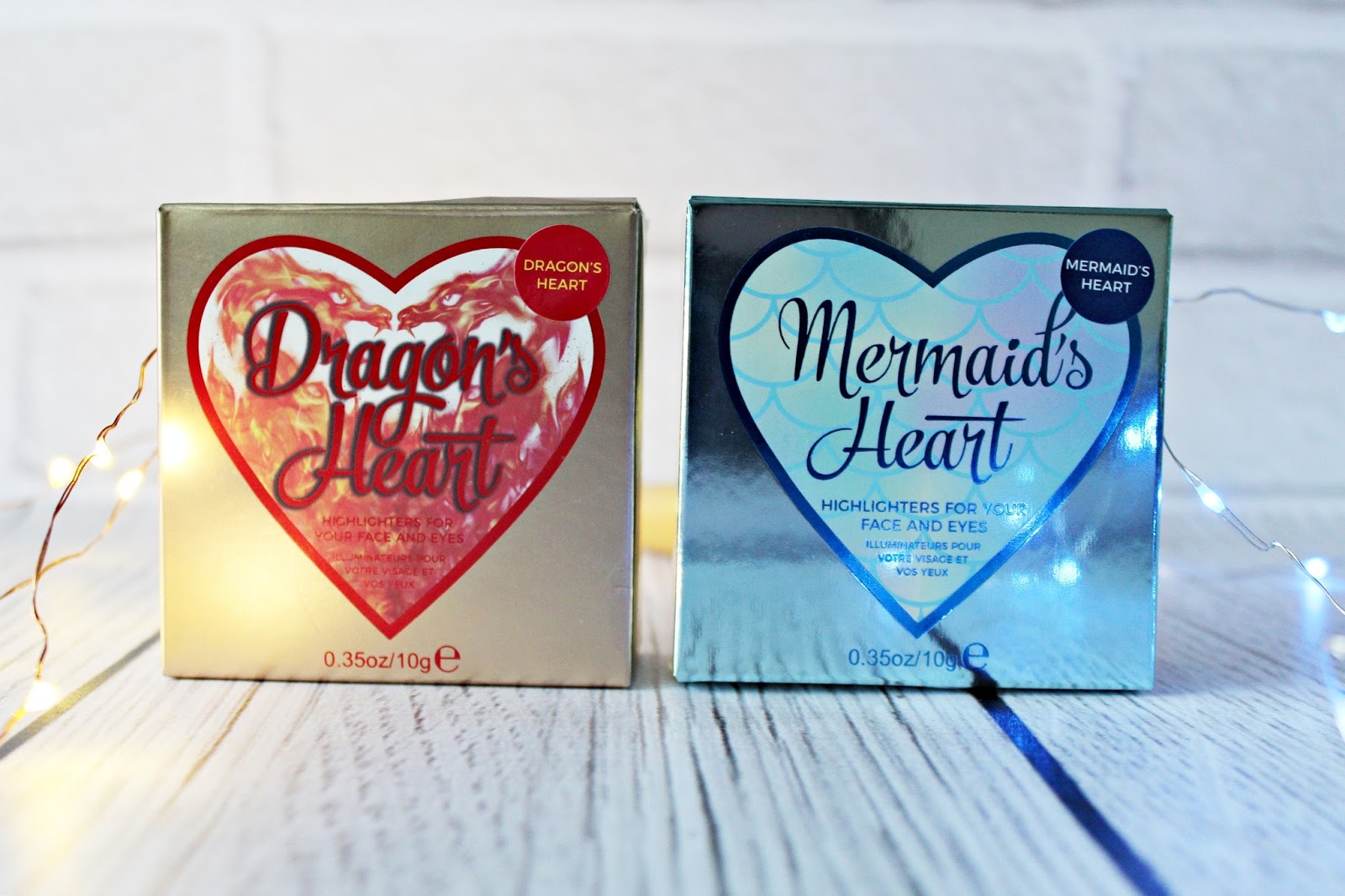Dragon's Heart & Mermaid's Heart - RozÅwietlacze I Heart Makeup - MAKEUP REVOLUTION | Zuzka Pisze
