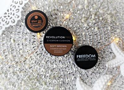 Freedom Pro Brow Pomade, Revolution Pro Eyebrow Cushion oraz Bell Stay On Brow - porÃ³wnanie 3 pomad do brwi  | Zuzka Pisze