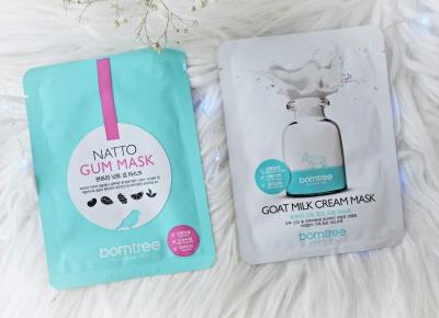 Maseczki w pÅachcie BORNTREE - Natto Gum i Goat Milk Cream | Zuzka Pisze