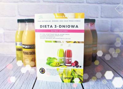 SPORTFOOD Soki - 3-dniowa dieta oczyszczająca   | Zuzka Pisze